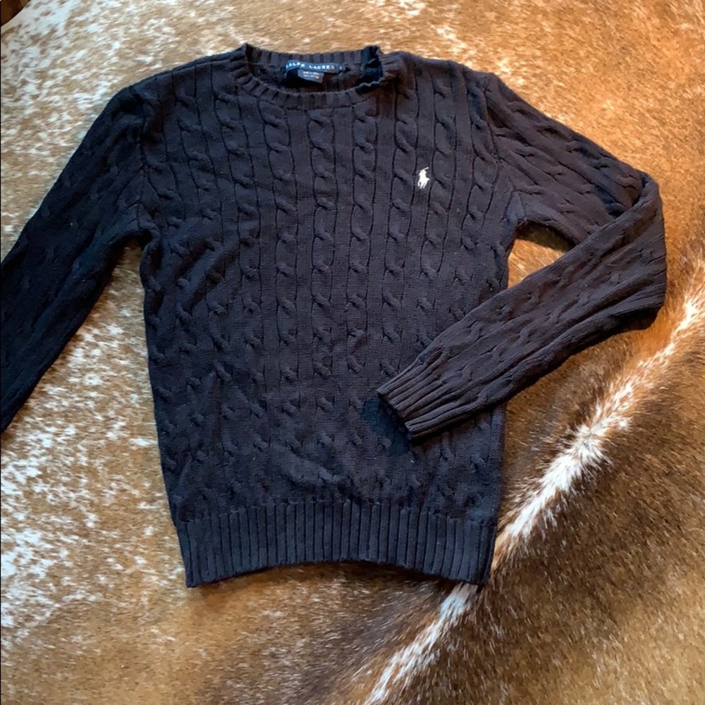 Polo Ralph Lauren Polo Black Cable Knit Sweater